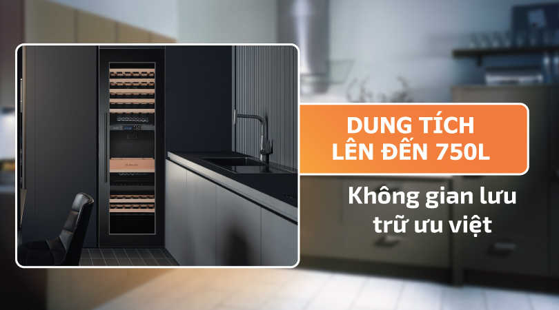 Tủ bảo quản rượu âm tủ Malloca MWC-95BI Dung tích 